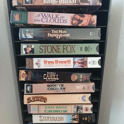 VHS Storage FULL of Western themed VHS tapes