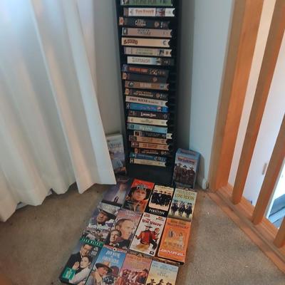 VHS Storage FULL of Western themed VHS tapes