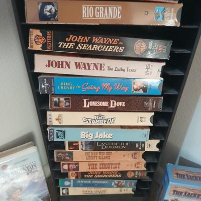VHS Storage FULL of Western themed VHS tapes