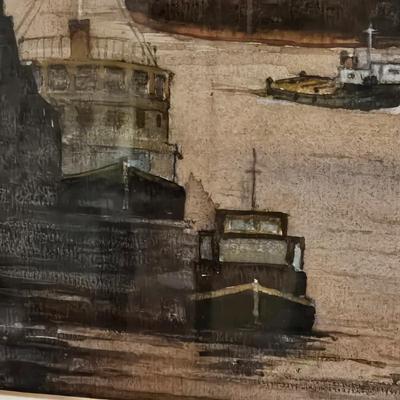 Original Watercolor ' Rotterdam' by Jack Skinner-Signed by Artist (LR-JS)