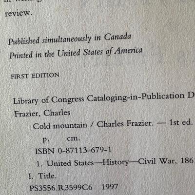 Framed North Carolina Cross-Stitch Map, North Carolina Books, Including Signed & First Edition (LC-SF)