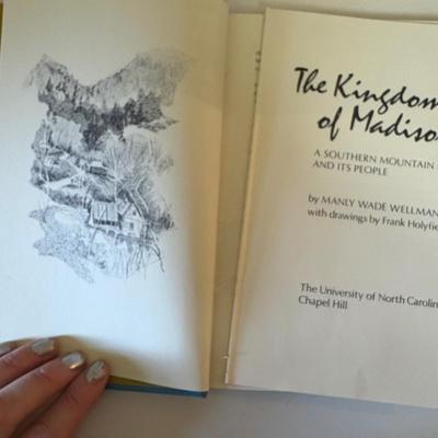 Framed North Carolina Cross-Stitch Map, North Carolina Books, Including Signed & First Edition (LC-SF)