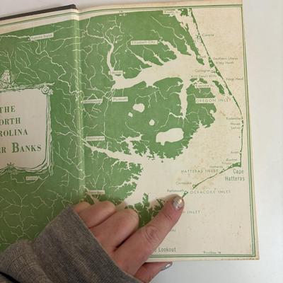 Framed North Carolina Cross-Stitch Map, North Carolina Books, Including Signed & First Edition (LC-SF)