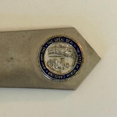 Framed North Carolina Cross-Stitch Map, North Carolina Books, Including Signed & First Edition (LC-SF)