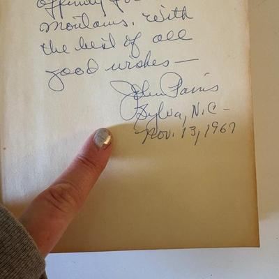 Framed North Carolina Cross-Stitch Map, North Carolina Books, Including Signed & First Edition (LC-SF)