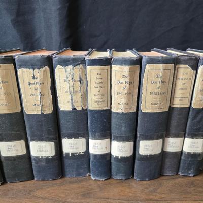 Retired books about early era plays from a library - 1920's - 1950's
