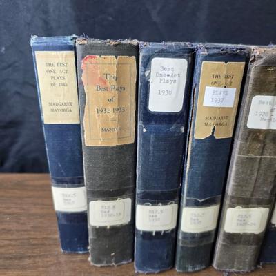 Retired books about early era plays from a library - 1920's - 1950's