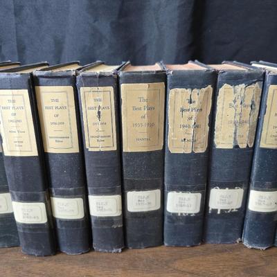 Retired books about early era plays from a library - 1920's - 1950's