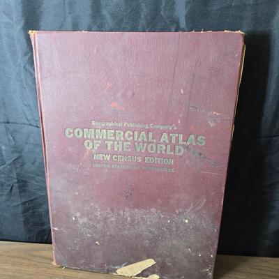 1930's Geographical publishing company commercial atlas of the world with other vintage workd / America books