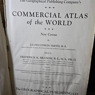 1930's Geographical publishing company commercial atlas of the world with other vintage workd / America books