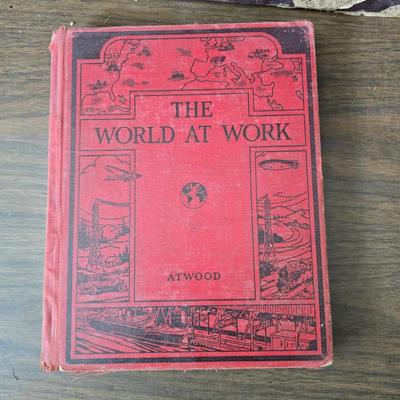 1930's Geographical publishing company commercial atlas of the world with other vintage workd / America books