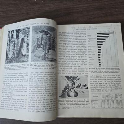 1930's Geographical publishing company commercial atlas of the world with other vintage workd / America books