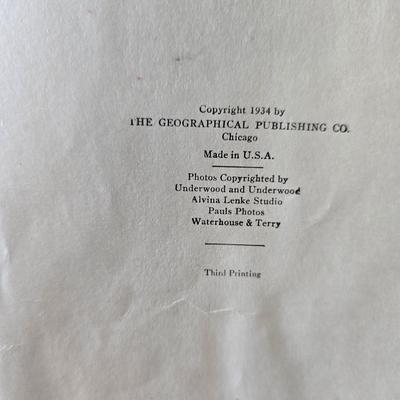 1930's Geographical publishing company commercial atlas of the world with other vintage workd / America books