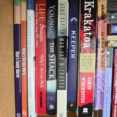 Assortment of paperback books - box full