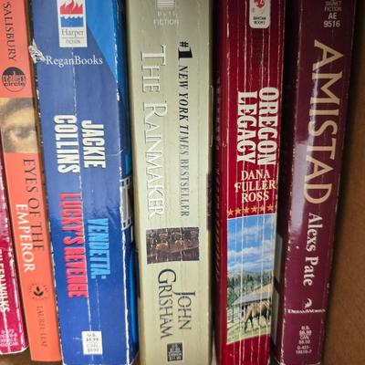 Assortment of paperback books - box full