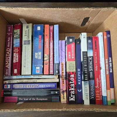 Assortment of paperback books - box full