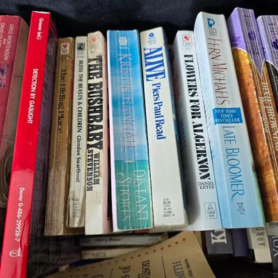 Assortment of paperback books - box full