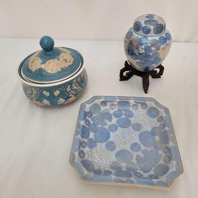 Jena Hall Pottery Bowl, Japanese Ginger Jar w/Stand, More (LR-JS)