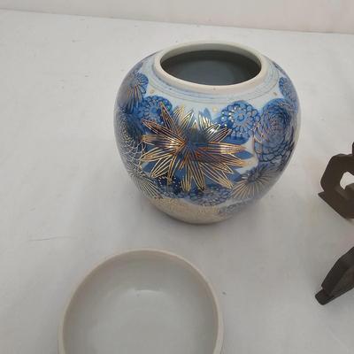 Jena Hall Pottery Bowl, Japanese Ginger Jar w/Stand, More (LR-JS)
