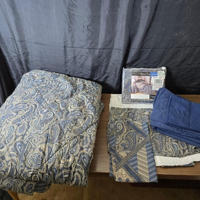 Full sized Bed in a bag comforter with extra sheets