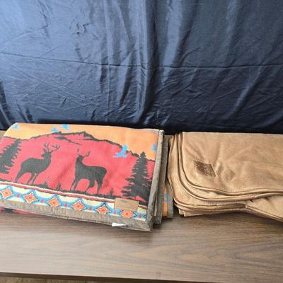 Two nice throw blankets - Bob Timberlake and Ariat