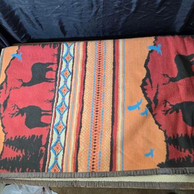 Two nice throw blankets - Bob Timberlake and Ariat