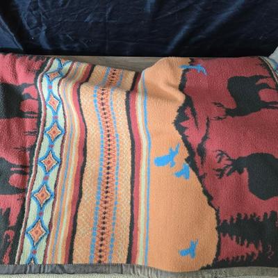 Two nice throw blankets - Bob Timberlake and Ariat