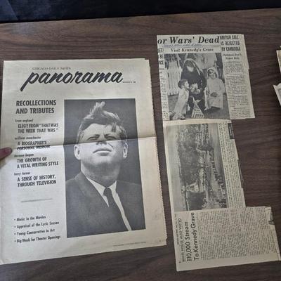 Newspapers - booklets - and magazines all related to the death of John F. Kennedy JFK