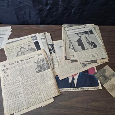 Newspapers - booklets - and magazines all related to the death of John F. Kennedy JFK
