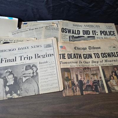 Newspapers - booklets - and magazines all related to the death of John F. Kennedy JFK