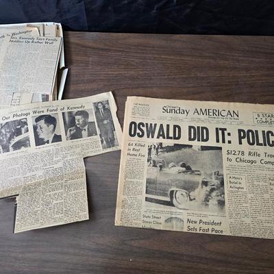 Newspapers - booklets - and magazines all related to the death of John F. Kennedy JFK