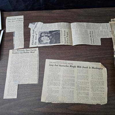 Newspapers - booklets - and magazines all related to the death of John F. Kennedy JFK