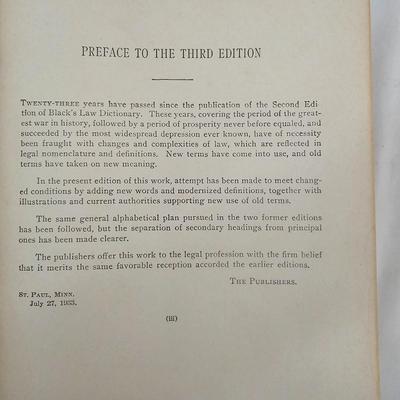 Black's Law Dictionary Third Edition (LR-JS)