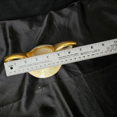 Blackberry Wreath carnival glass bowl and vintage Pearl China Co. creamer& sugar bowl iridescent lusterware set hand decorated with...