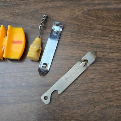 West bend food processor with multiple attachments - and a handful of Kitchen utensils