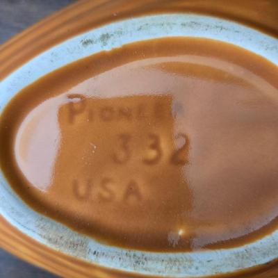 Vintage Pioneer 332 marked unique shaped serving bowl