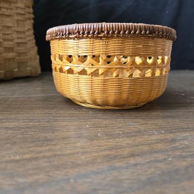 Collection of wicker baskets