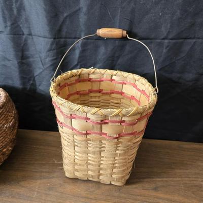 Collection of wicker baskets