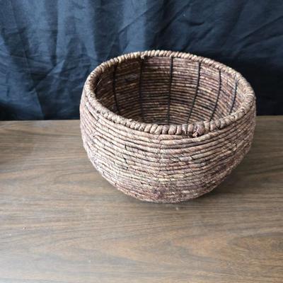 Collection of wicker baskets
