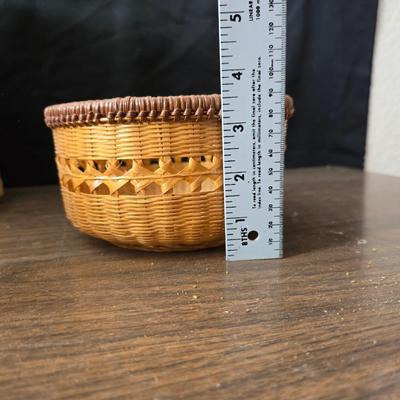 Collection of wicker baskets