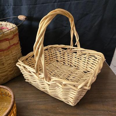 Collection of wicker baskets