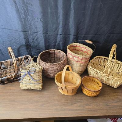 Collection of wicker baskets