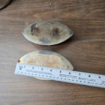 Trio of antique Asbestos Sad Irons Steel Sad Iron