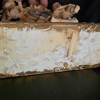 Vintage Cherub Mantel Clock – Ornate Rococo Floral Table Clock with Dual Angels and Roman Numerals