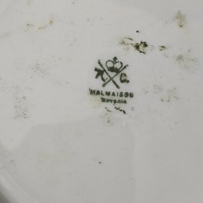 Mid Century French Petitie Choses Brass Candle Holder with a variety of vintage floral China plates