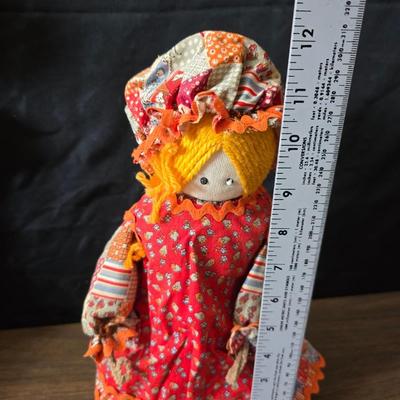 Vintage toy clowns - Edie plush clown - and a handmade holly hobby doll