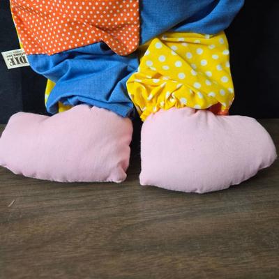 Vintage toy clowns - Edie plush clown - and a handmade holly hobby doll