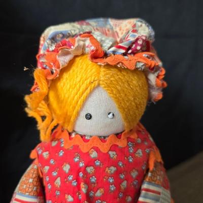 Vintage toy clowns - Edie plush clown - and a handmade holly hobby doll