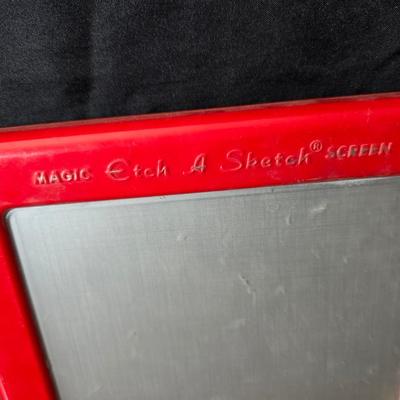 Vintage toys - Pick up sticks - etch a sketch - and a electronic repeat game