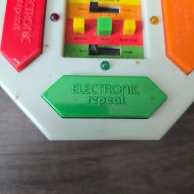Vintage toys - Pick up sticks - etch a sketch - and a electronic repeat game